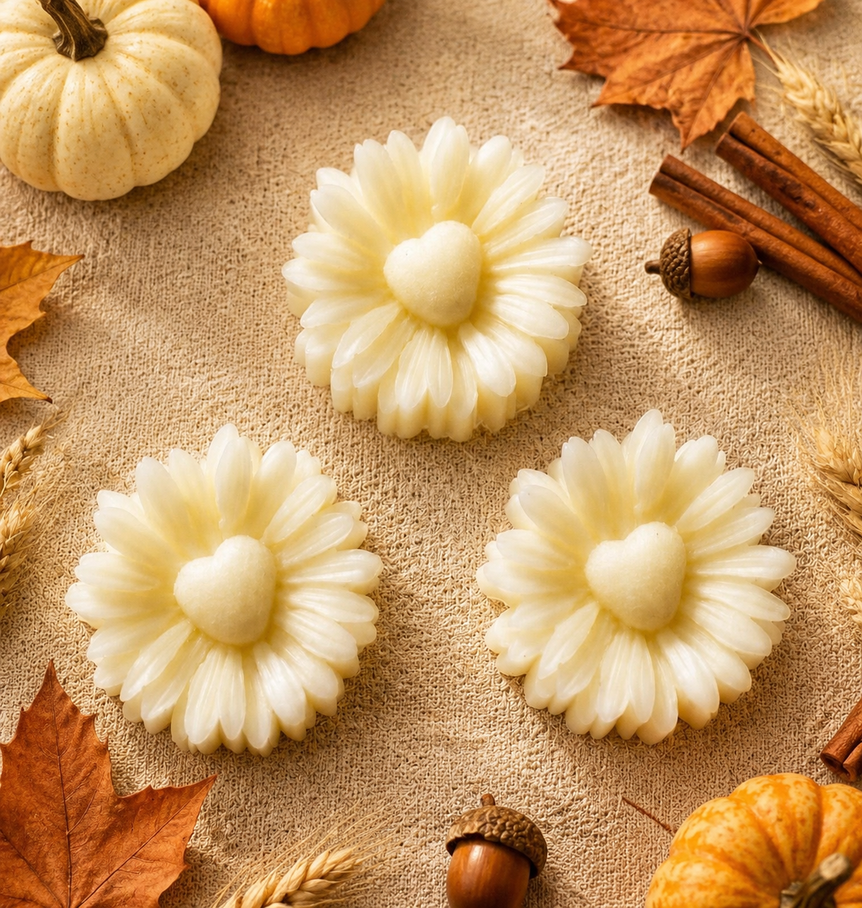 Fall-Inspired Scented Beeswax Wax Melts  | Phthalate-Free Fragrance| 3-PK