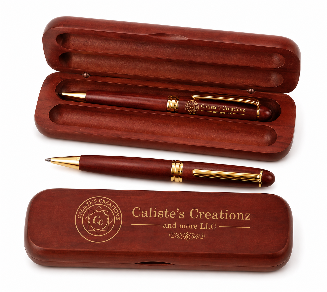 Elegant Wooden Pen & Pencil Set