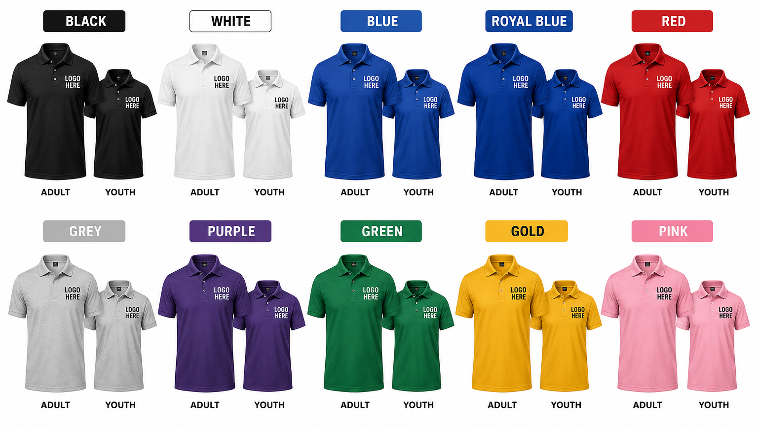 Custom Embroidered Left Chest Polo Shirt