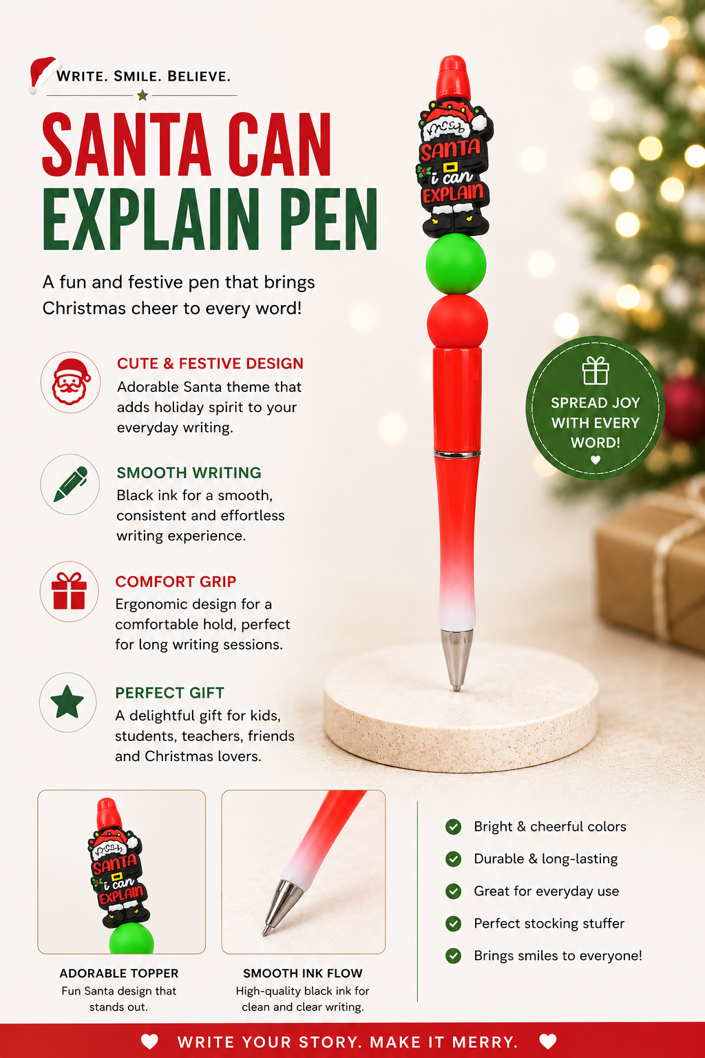 Holiday Scribbler a Festive Pen